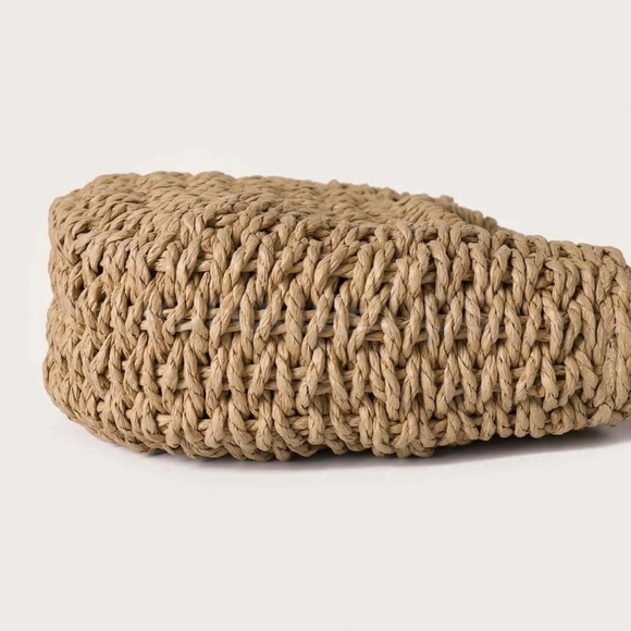 Straw Round Mini Bag Shoulder Strap - Picture 3 of 9